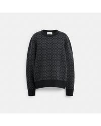 COACH - Signature Crewneck Sweater - Lyst