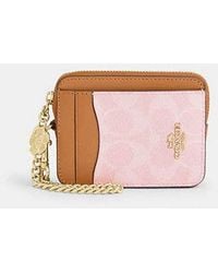 COACH - Zip Card Case With Charm - Lyst