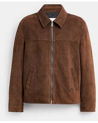 COACH - Suede Jacket - Lyst