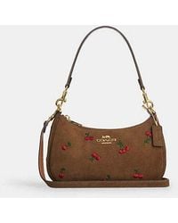 COACH - Teri Shoulder Bag With Cherry Embroidery - Lyst