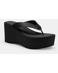 COACH - Sculpted C Platform Flip Flop - Lyst