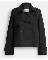 COACH - Gabardina corta - Lyst