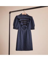COACH - Restored Short Party Dress In Organic Cotton - Lyst