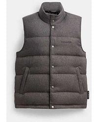 COACH - Doudoune Sans Manches Unie - Lyst