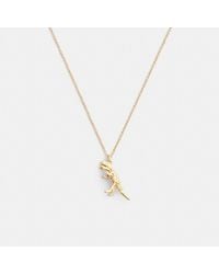 COACH - Skeletal Rexy Pendant Necklace - Lyst
