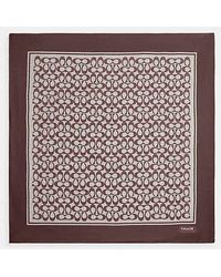 COACH - Textured Print Silk Square Scarf - Lyst