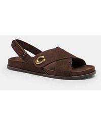 COACH - Sculpted C Criss Cross Sandal - Lyst
