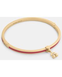 COACH - Cherry Charm Enamel Thin Hinged Bangle - Lyst
