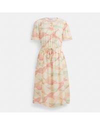 COACH - Restored Trompe L'oeil Short Sleeve Dress - Lyst