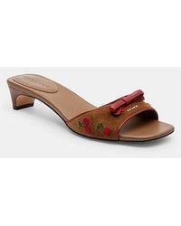 COACH - Bow Slingback Heel With Cherry Embroidery - Lyst