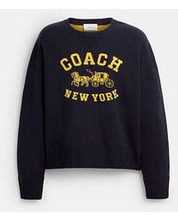 COACH - Double Face Crewneck Sweater - Lyst