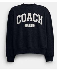 COACH - Sporty Boyfriend Crewneck Sweatshirt - Lyst