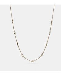 COACH - Klassische Halskette mit Kristall-Perlen - Lyst