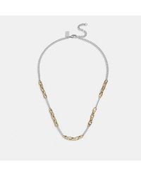 COACH - Mixed Chain Necklace - Lyst