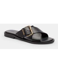 COACH - Crisscross Buckle Sandal - Lyst