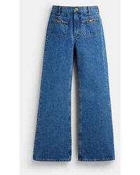 COACH - C Denim Pants - Lyst