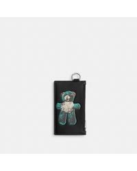COACH - Zip Card Case With Teddy Graphic - Lyst
