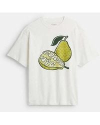 COACH - Pear Relaxed T-Shirt - Lyst