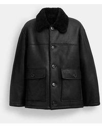 COACH - Classic Shearling Coat - Lyst