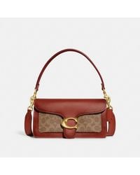 COACH - Tabby Signature Coated-canvas And Leather Shoulder Bag - Lyst