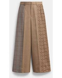 COACH - Combo Plaid Tailored Pants - Lyst