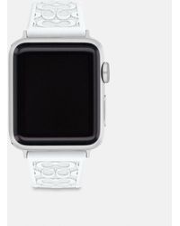 Coach Apple Watch Signature Canvas Strap, 42mm & 44mm - Black