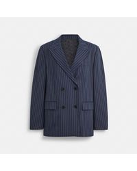 COACH - Double Breasted Blazer - Lyst
