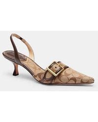 COACH - Margot Slingback Aus Signature Sateen Jacquard Für Frauen - Lyst