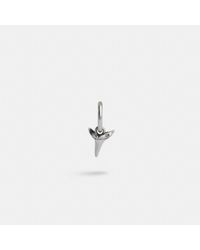 COACH - Sterling Silver Shark Tooth Single Huggie Earring - Lyst