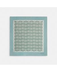 COACH - Vintage Print Silk Square Scarf - Lyst