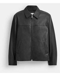 COACH - Veste En Cuir - Lyst