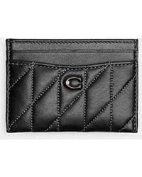 COACH - Logo-plaque Quilted-leather Card Holder - Lyst