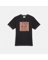 COACH Lunar New Year Signature Rabbit T Shirt In Organic Cotton - Black
