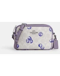 COACH - Mini Jamie Camera Bag With Blueberry Print - Purple | Pvc - Lyst