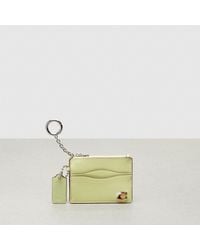 COACH - Wavy Zip Card Case With Key Ring In Smooth Topia Leather - Lyst