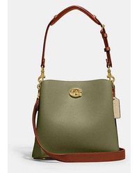 COACH - Willow Bucket Bag Interior - Green | Leather - Lyst