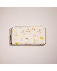 COACH - Restored Accordion Zip Wallet With Watercolor Floral Print - Lyst