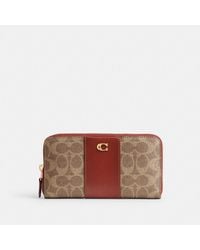 COACH - Essential Accordion Zip Wallet In Colorblock Signature Canvas - Lyst
