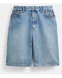 COACH - Denim Shorts - Lyst