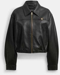 COACH - Heritage C Cropped Blouson Jacket - Lyst