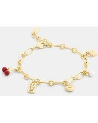 COACH - Pulsera Con Charms De Cereza Y Corazón - Lyst