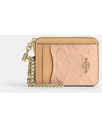 COACH - Zip Card Case With Charm - Lyst