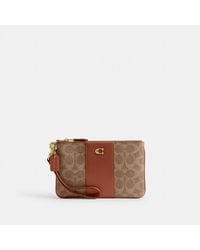 COACH - Essential Small Wristlet In Signature Canvas - Lyst