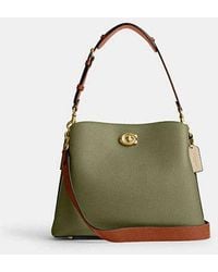 COACH - Willow Shoulder Bag Interior - Green | Leather - Lyst