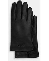 COACH - Leather Tech Gloves - Lyst
