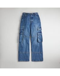 COACH - Denim Cargo Pant In 31 Recycled Cotton - Lyst