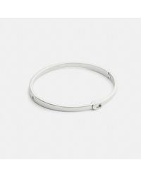 COACH - Thin Signature Hinged Bangle - Lyst