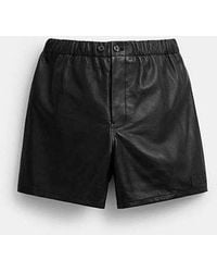 COACH - Short En Cuir - Lyst