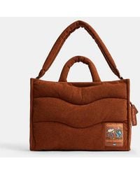 COACH - Topia Loop Tote With Wavy Quilting In Corduroy - Lyst