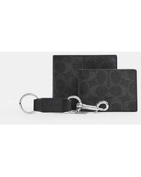 COACH - Boxed 3 In 1 Wallet Gift Set In Signature Canvas - Lyst